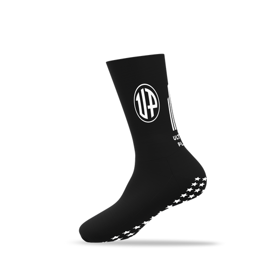 Ultimate Player Kids' Black Grip Socks – Perfect Fit for Ages 3-16